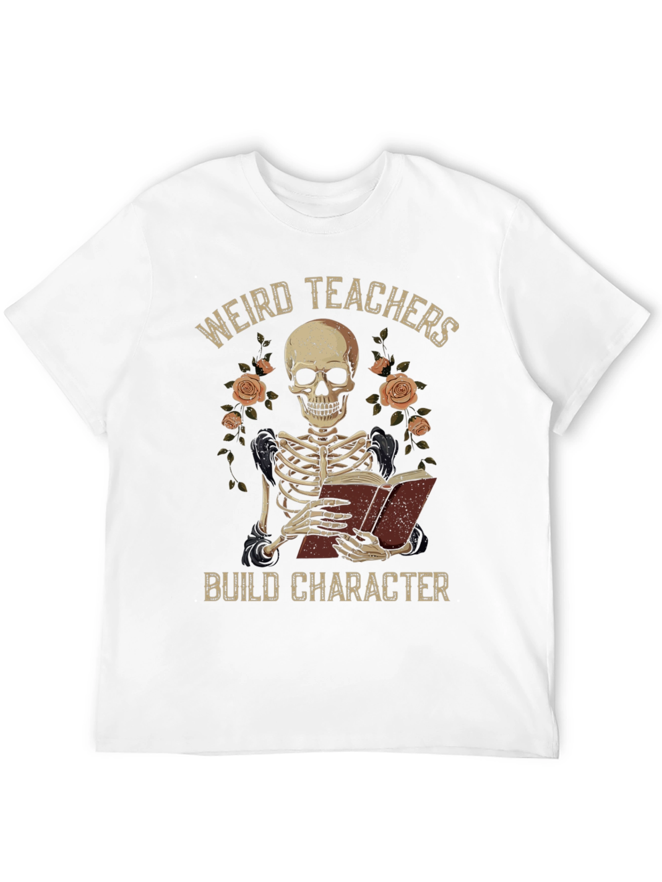 Weird Teachers Build Character Skeleton T-Shirt
