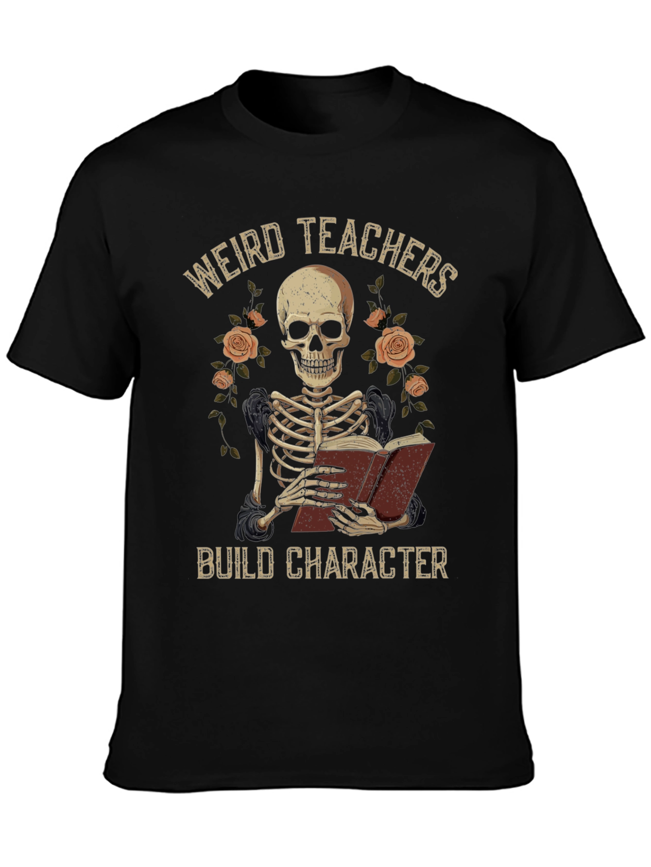 Weird Teachers Build Character Skeleton T-Shirt