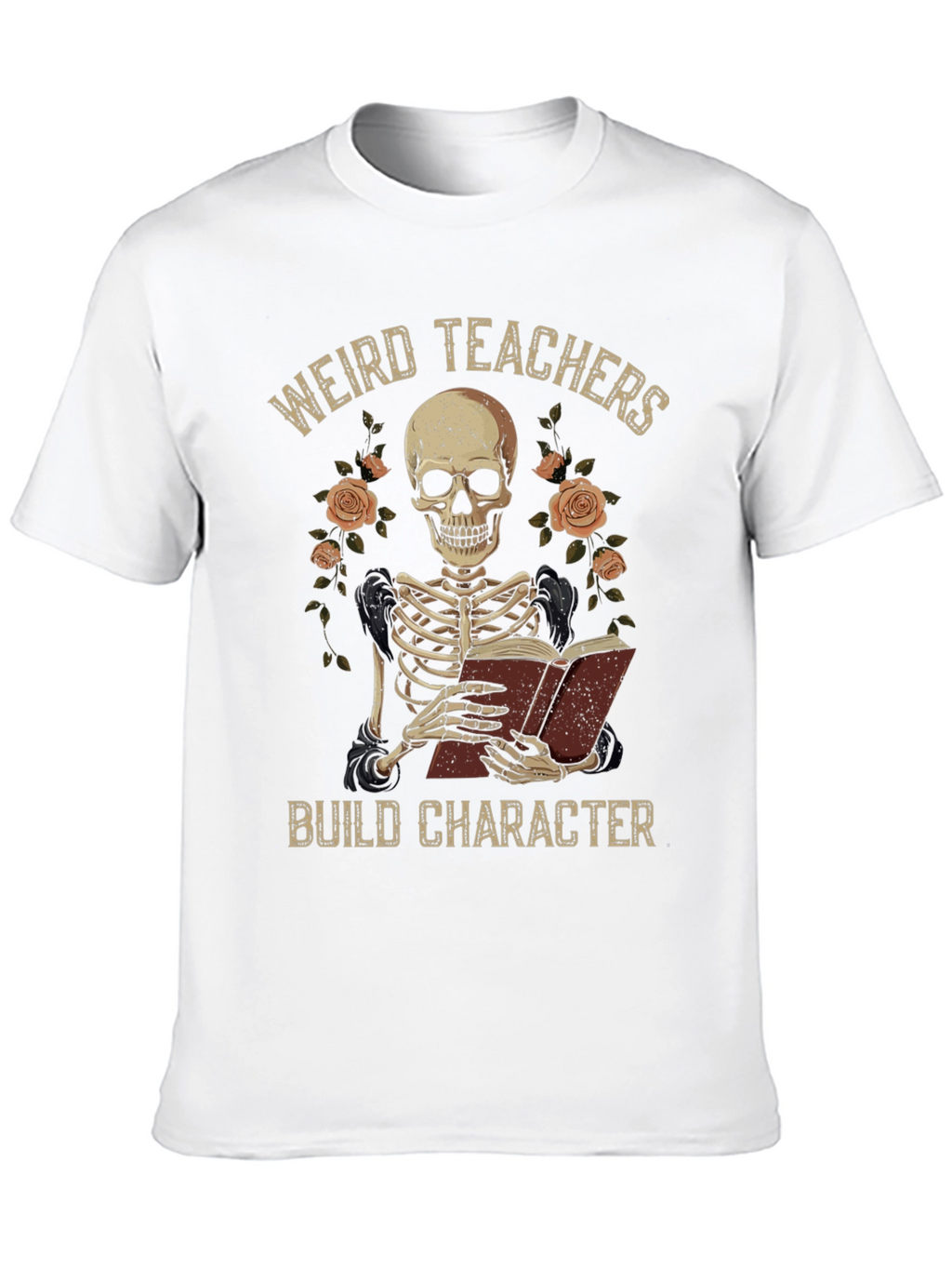 Weird Teachers Build Character Skeleton T-Shirt
