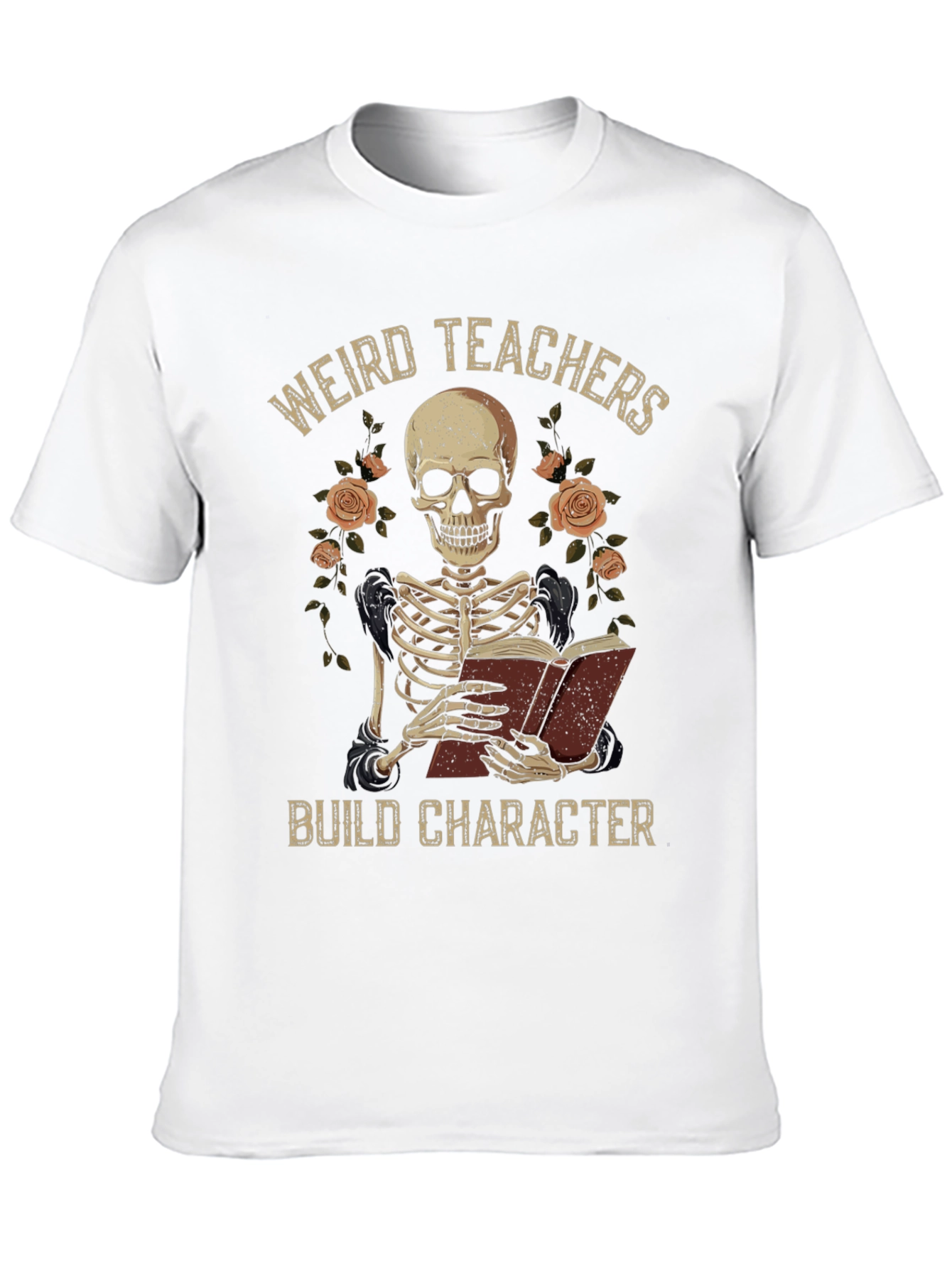 Weird Teachers Build Character Skeleton T-Shirt