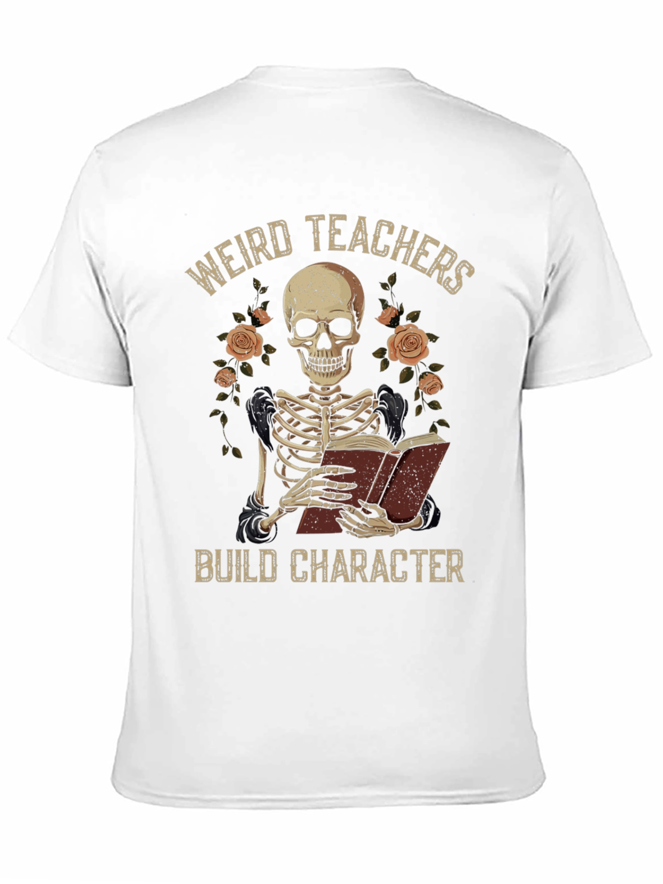 Weird Teachers Build Character Skeleton T-Shirt