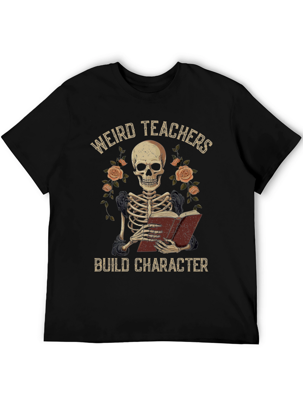Weird Teachers Build Character Skeleton T-Shirt
