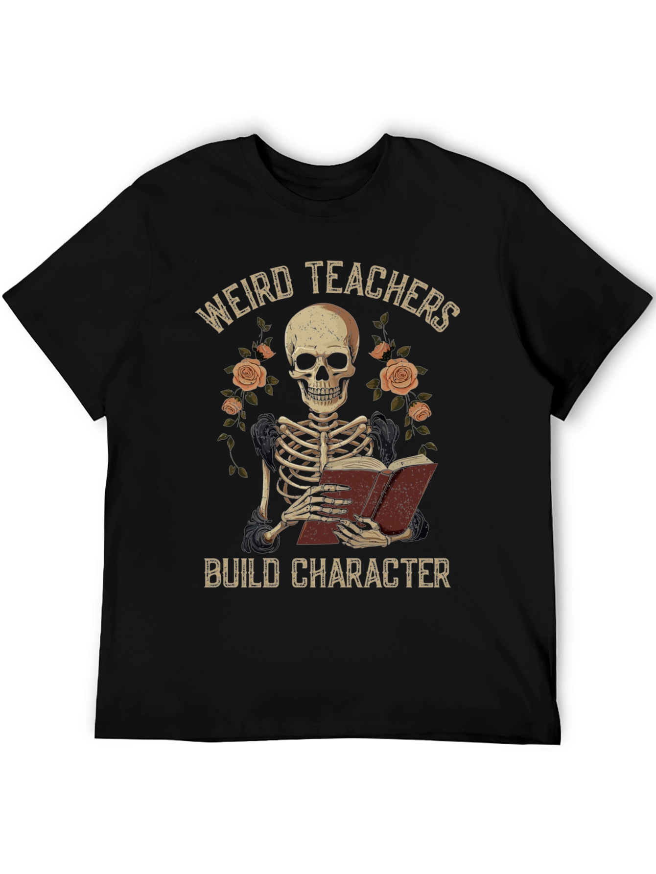 Weird Teachers Build Character Skeleton T-Shirt