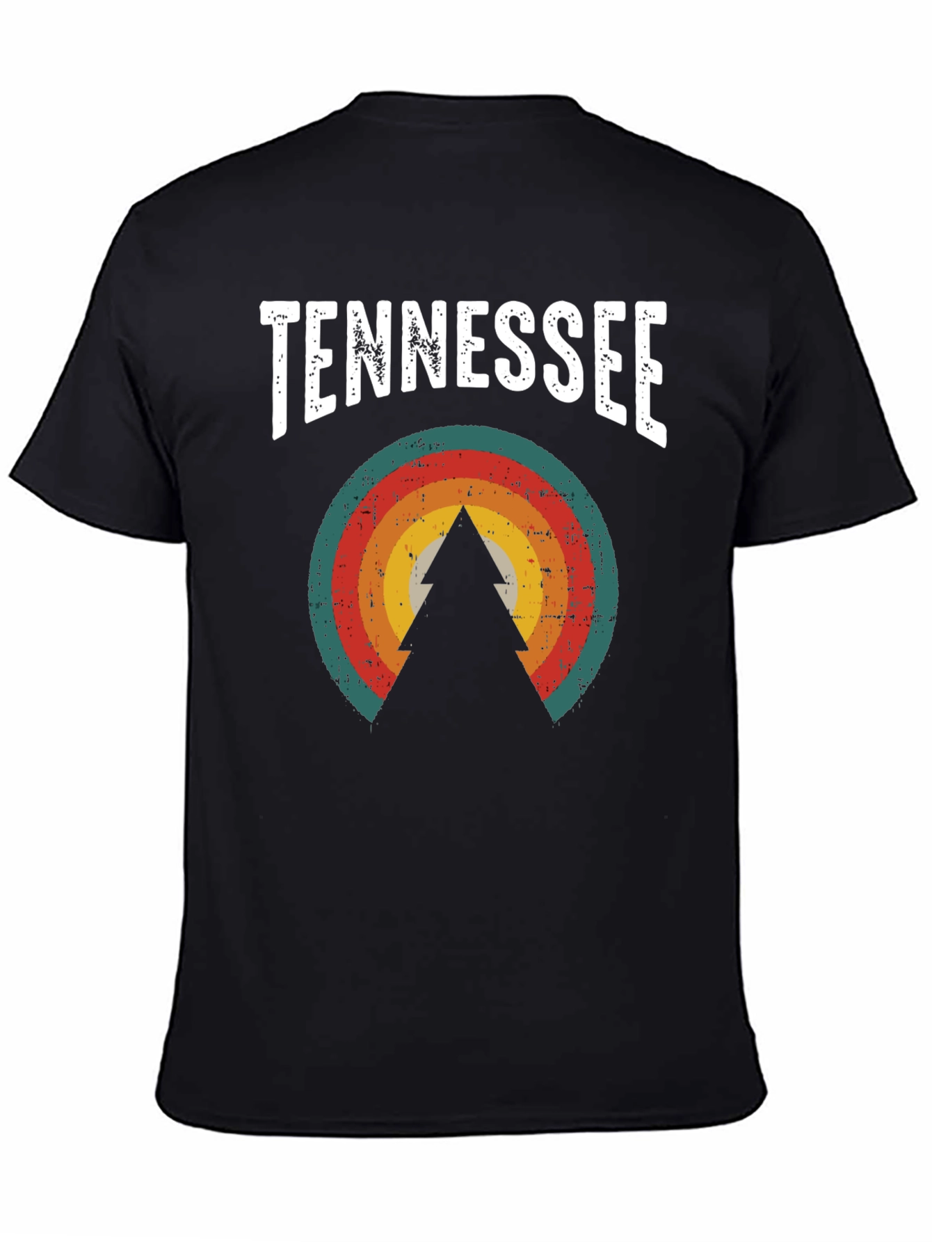 Tennessee Retro Graphic Tee - Mens Black T-Shirt