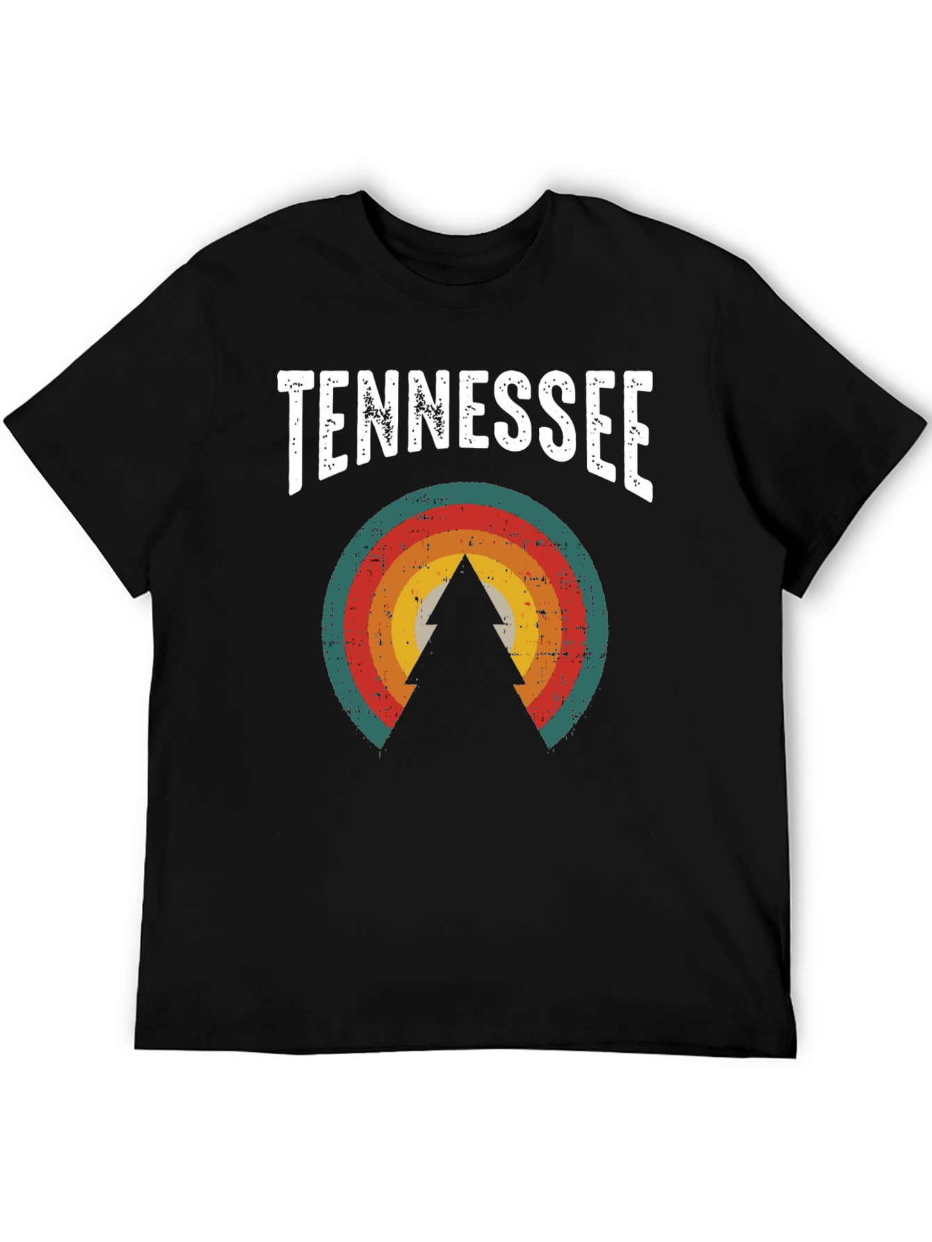 Tennessee Retro Graphic Tee - Mens Black T-Shirt