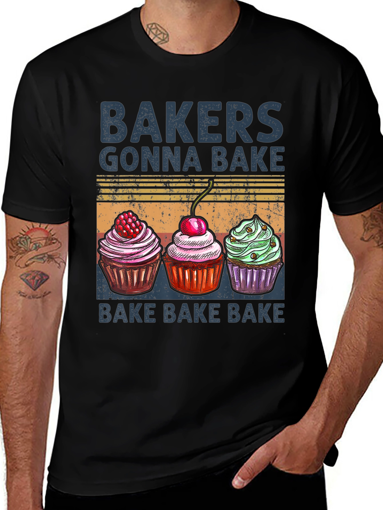 Bakers Gonna Bake T-Shirt with Cupcake Design