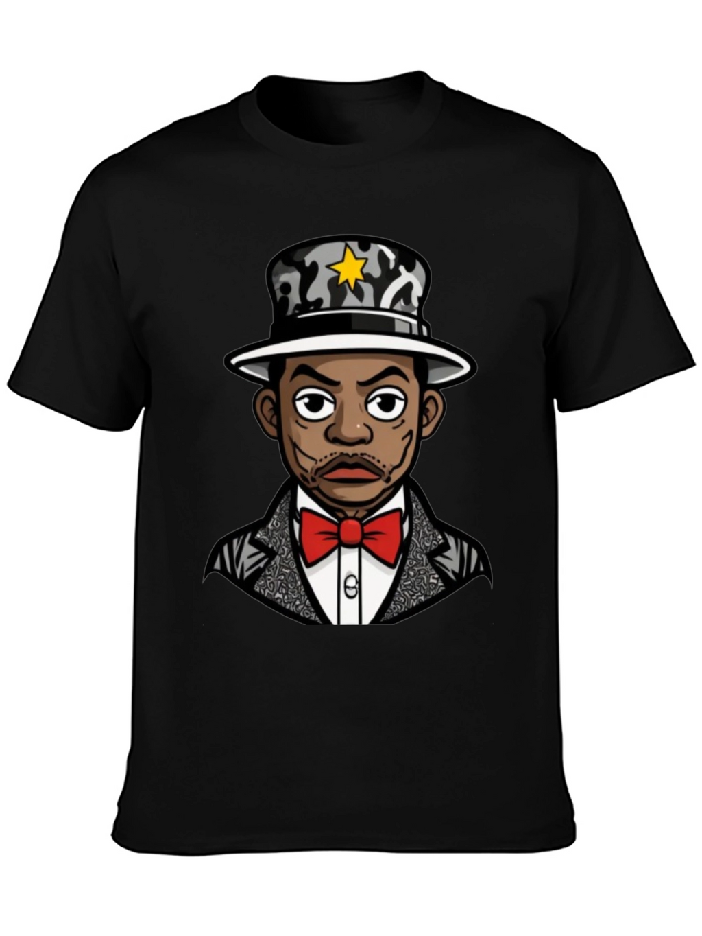 Cool Cartoon Character Black T-Shirt
