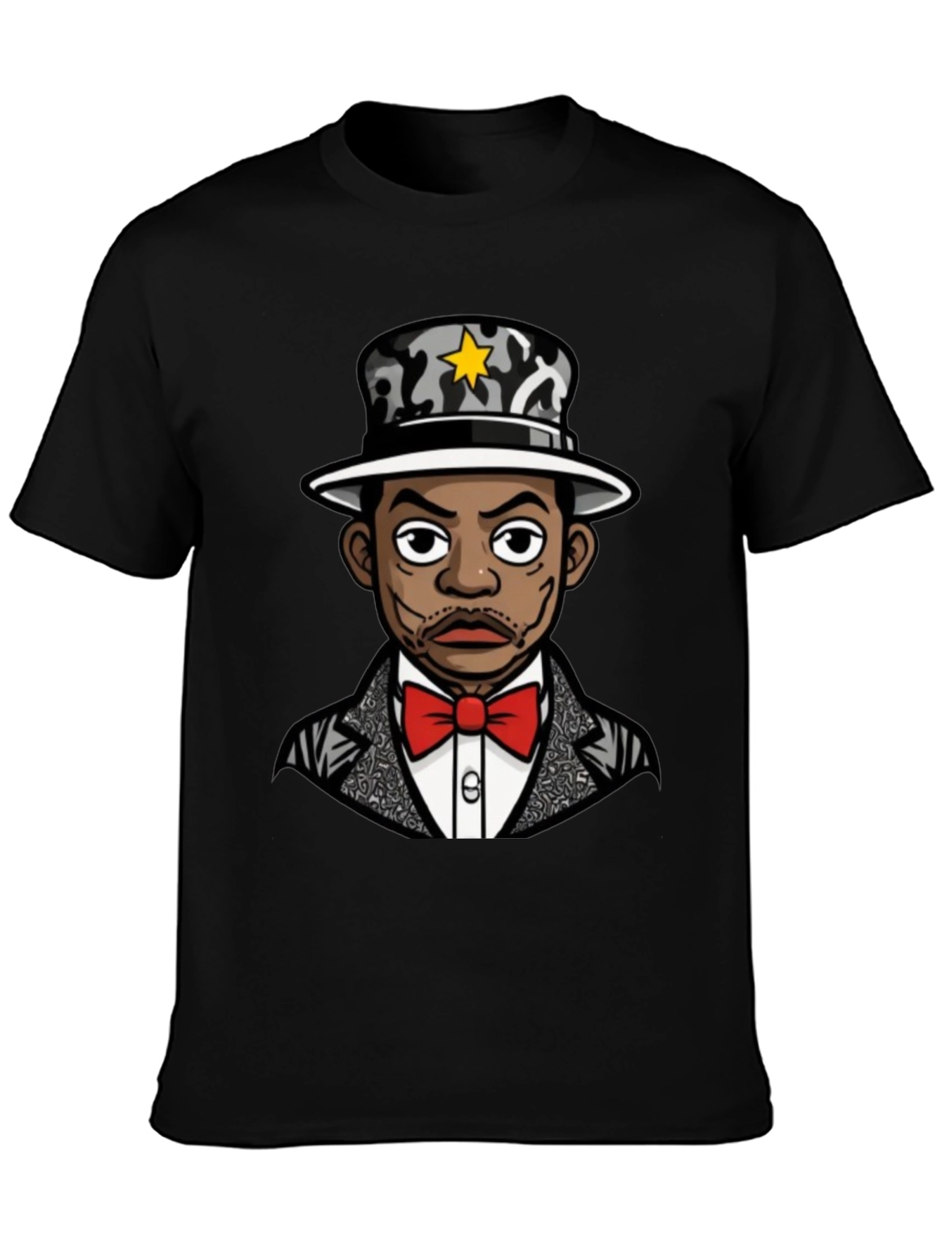 Cool Cartoon Character Black T-Shirt