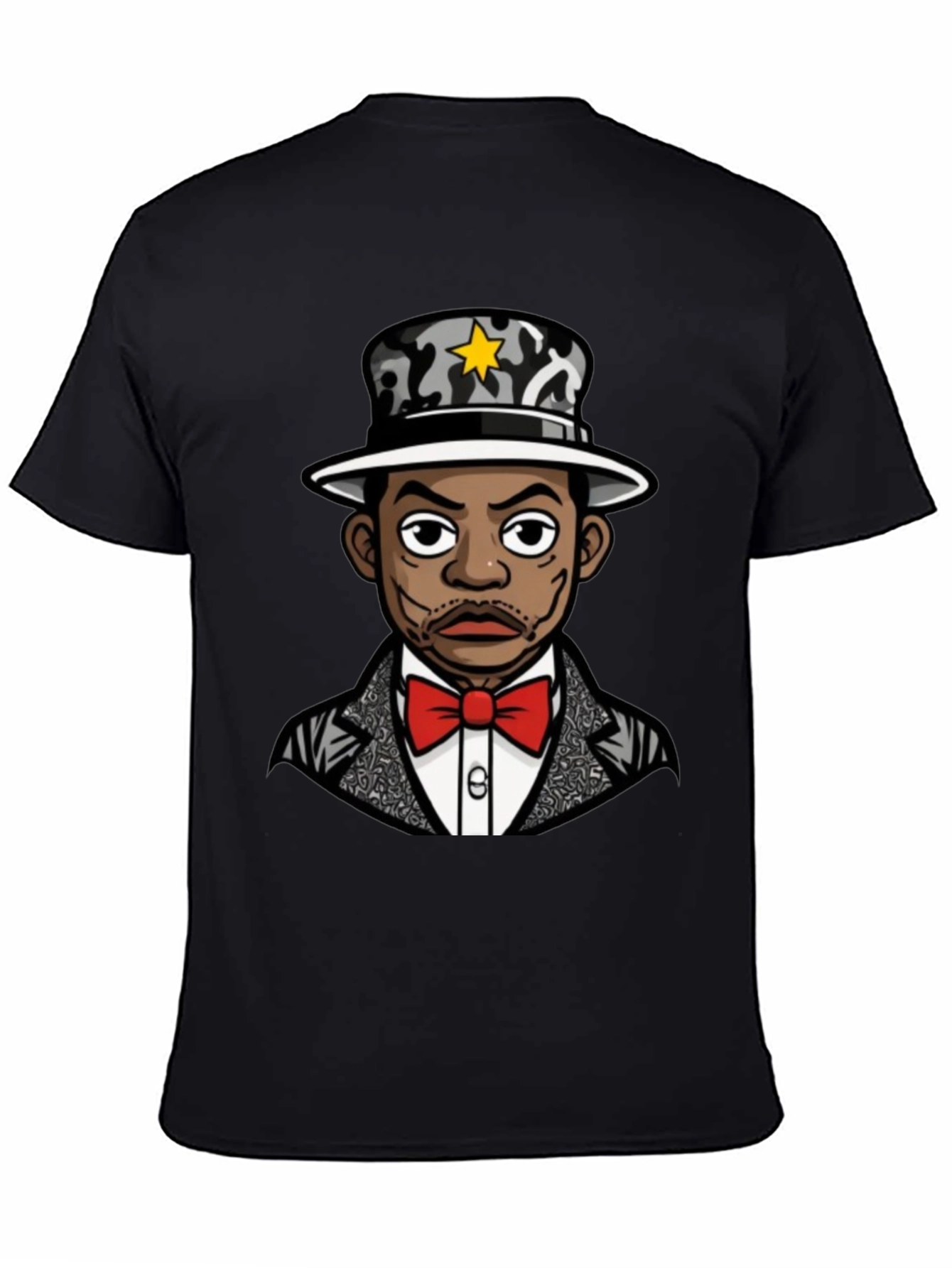 Cool Cartoon Character Black T-Shirt