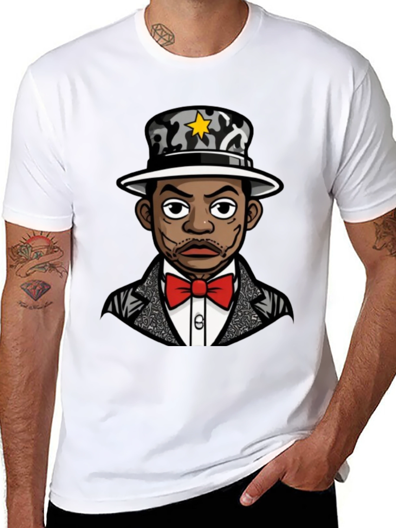 Cool Cartoon Character Black T-Shirt
