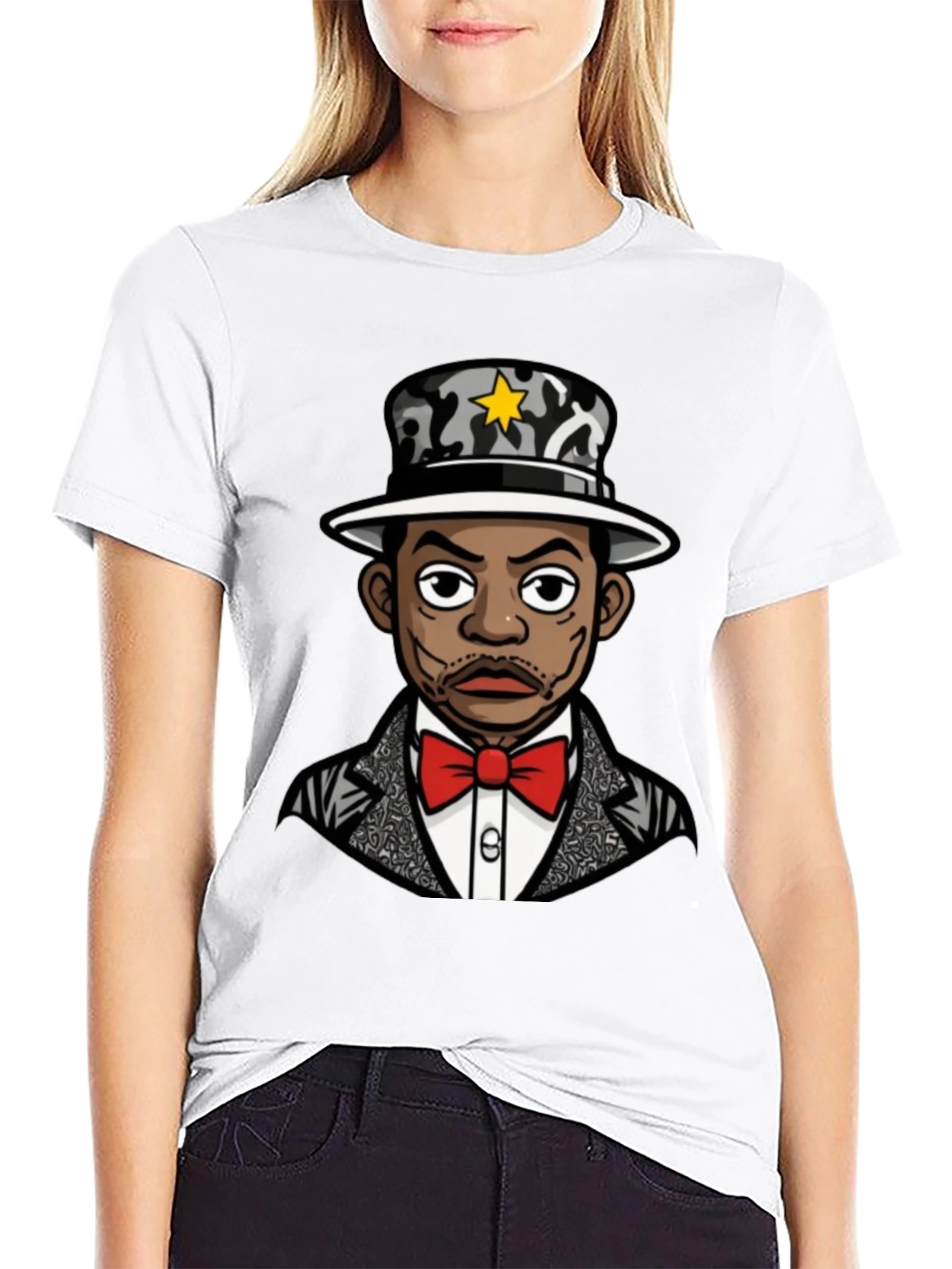 Cool Cartoon Character Black T-Shirt