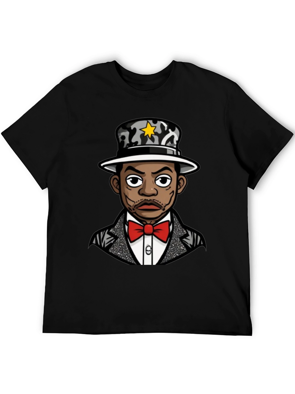 Cool Cartoon Character Black T-Shirt