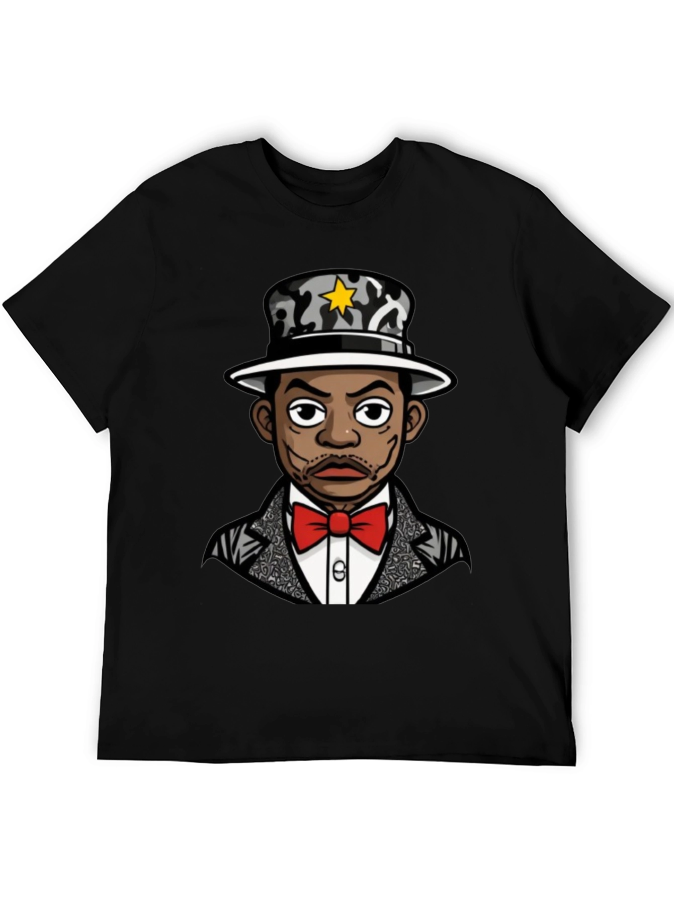 Cool Cartoon Character Black T-Shirt
