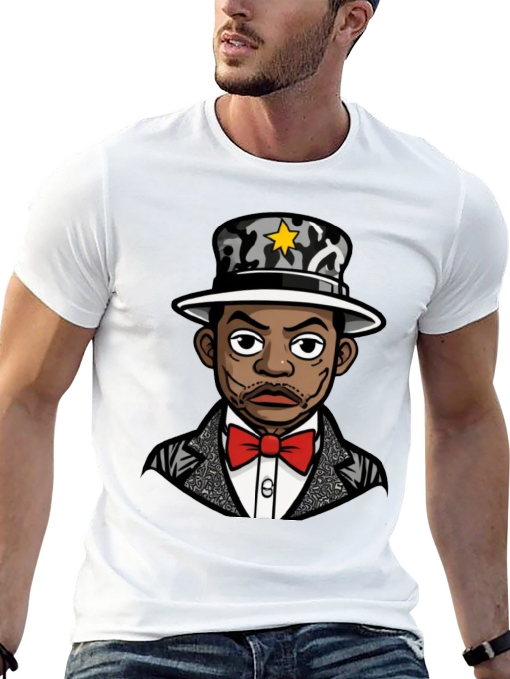 Cool Cartoon Character Black T-Shirt