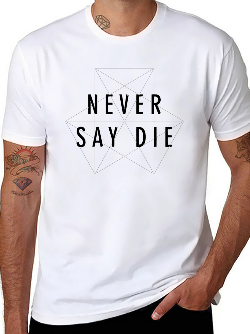 Never Say Die Black Graphic Tee