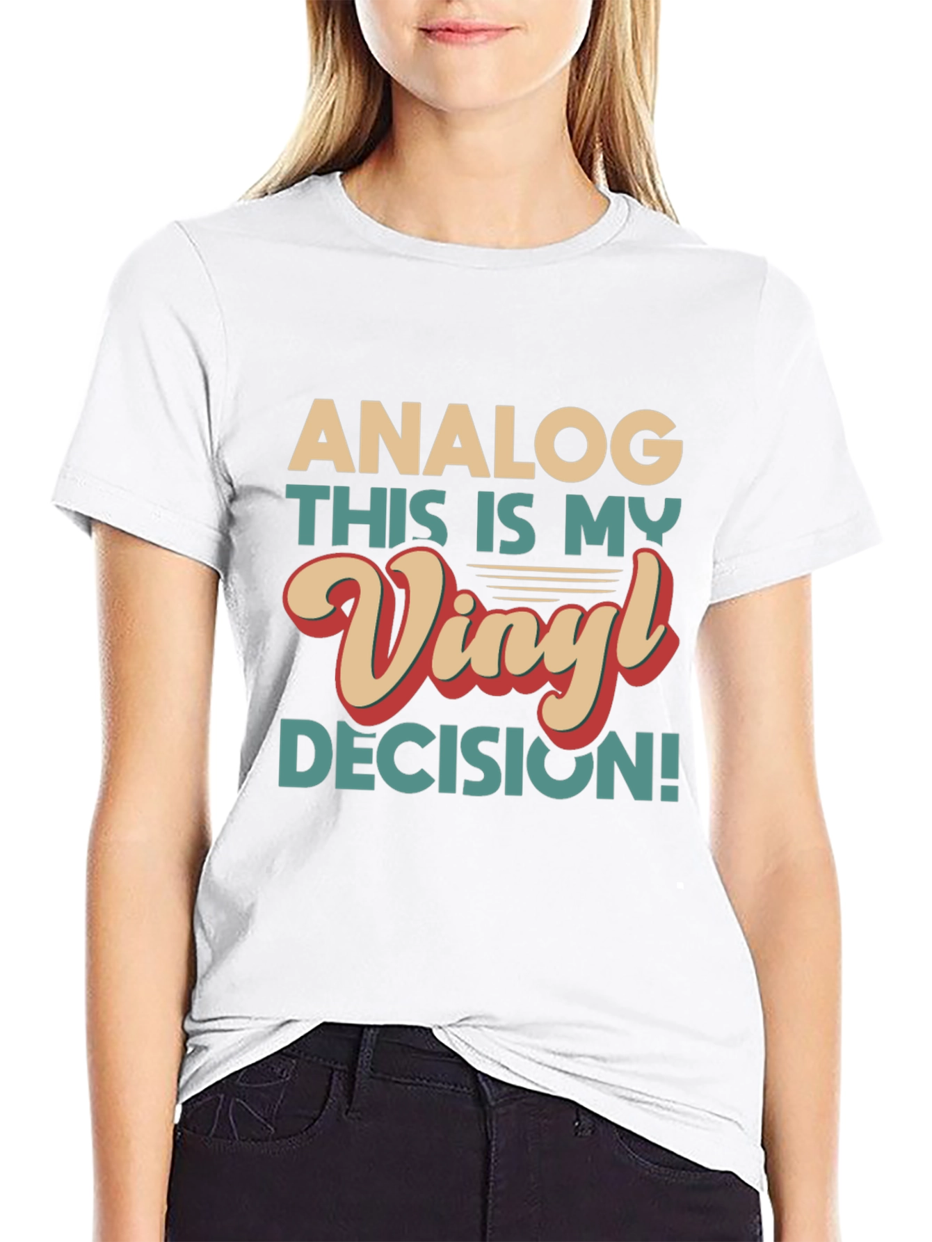 Analog Vinyl Decision Graphic Tee - Retro Music Lover T-Shirt