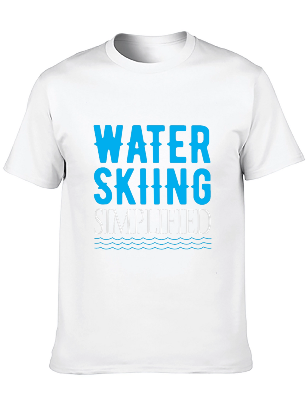 Water Skiing Simplified Black T-Shirt