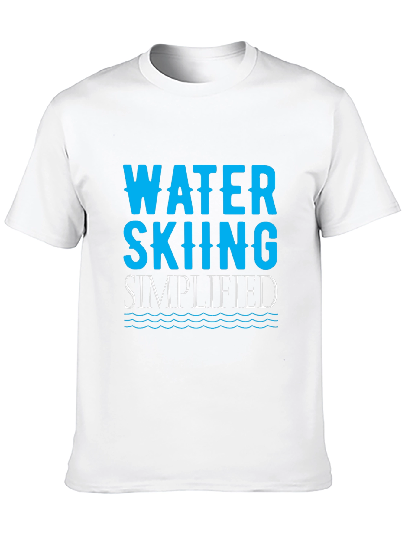 Water Skiing Simplified Black T-Shirt