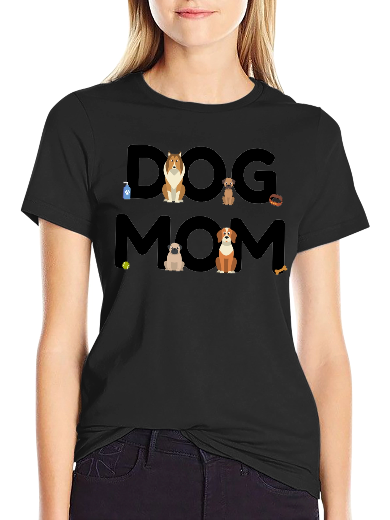 Dog Mom Graphic Tee - Cute Dog Lover Shirt
