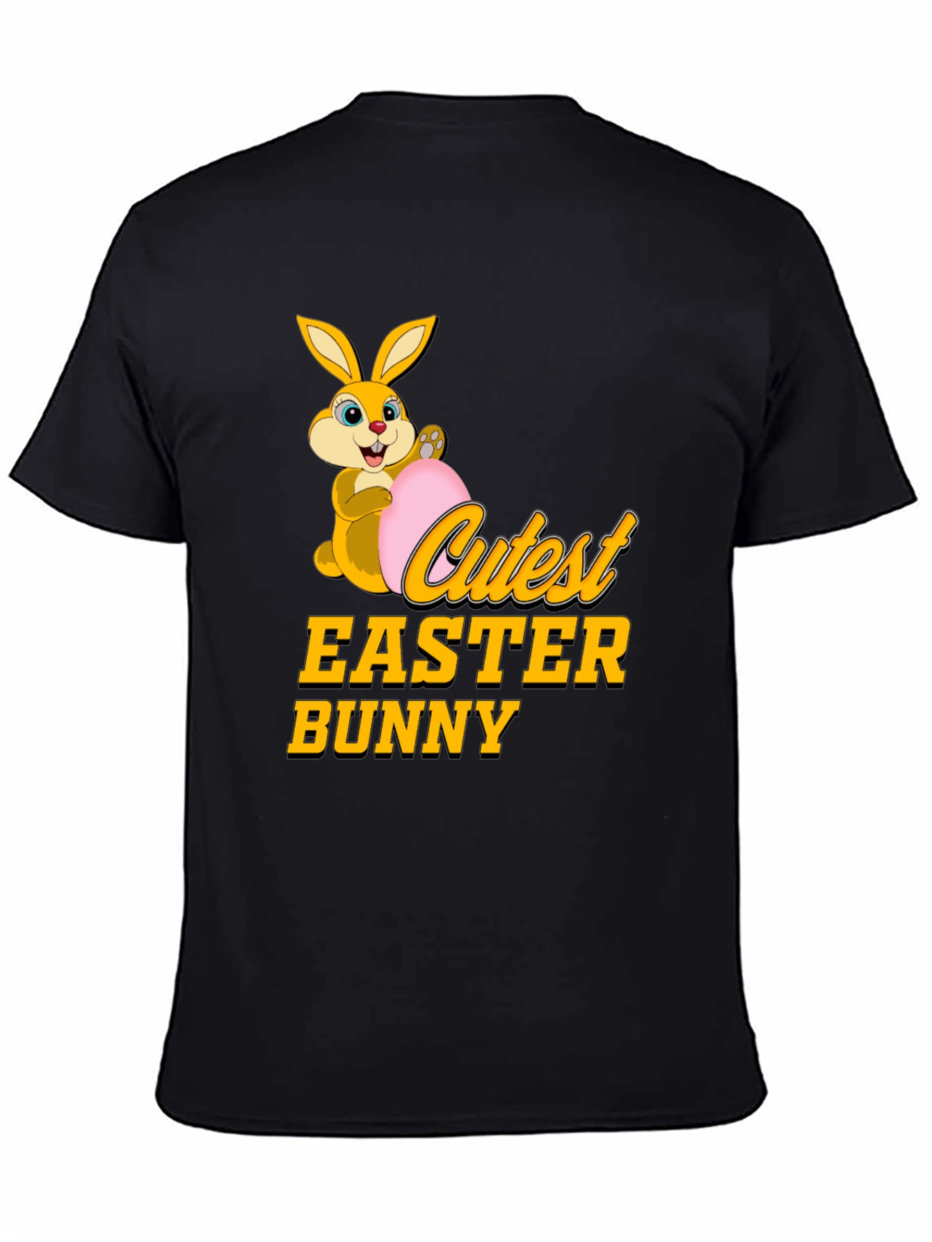Cutest Easter Bunny Black T-Shirt