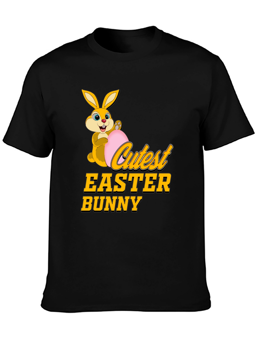 Cutest Easter Bunny Black T-Shirt