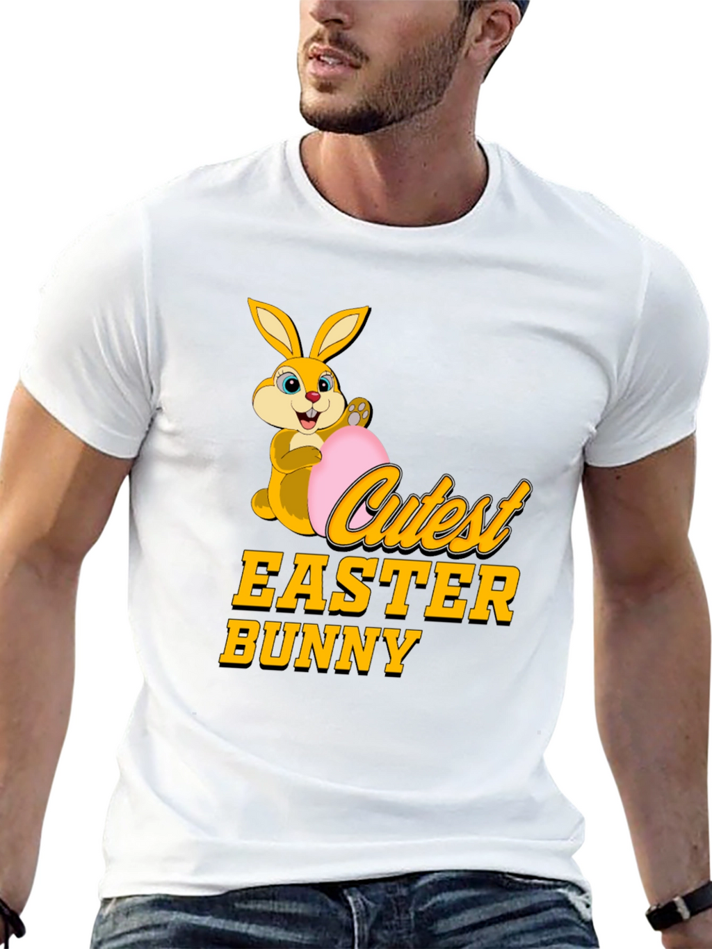 Cutest Easter Bunny Black T-Shirt