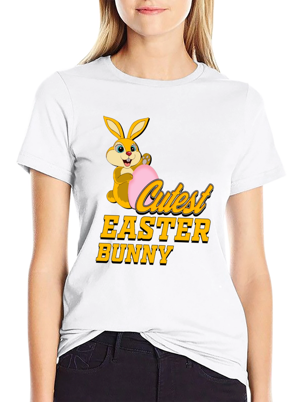 Cutest Easter Bunny Black T-Shirt