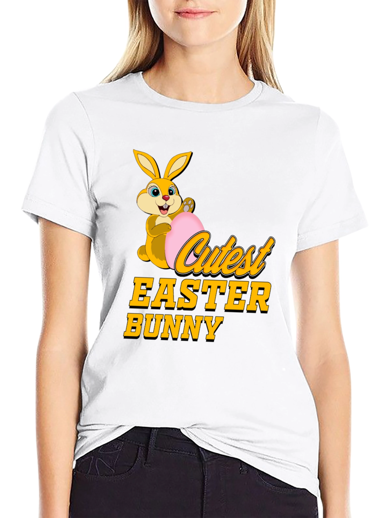 Cutest Easter Bunny Black T-Shirt