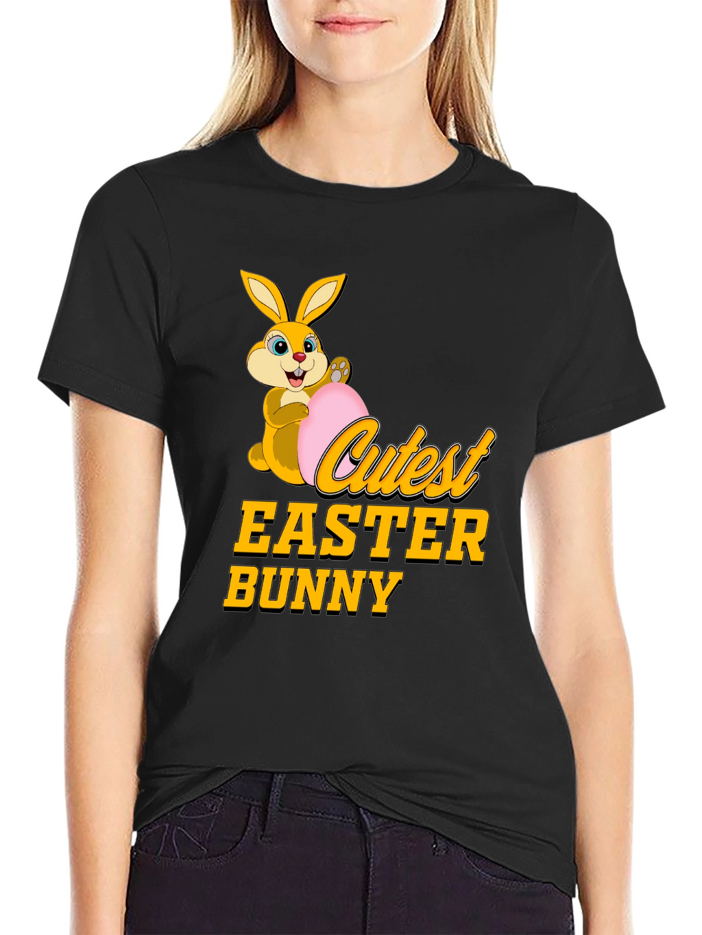 Cutest Easter Bunny Black T-Shirt