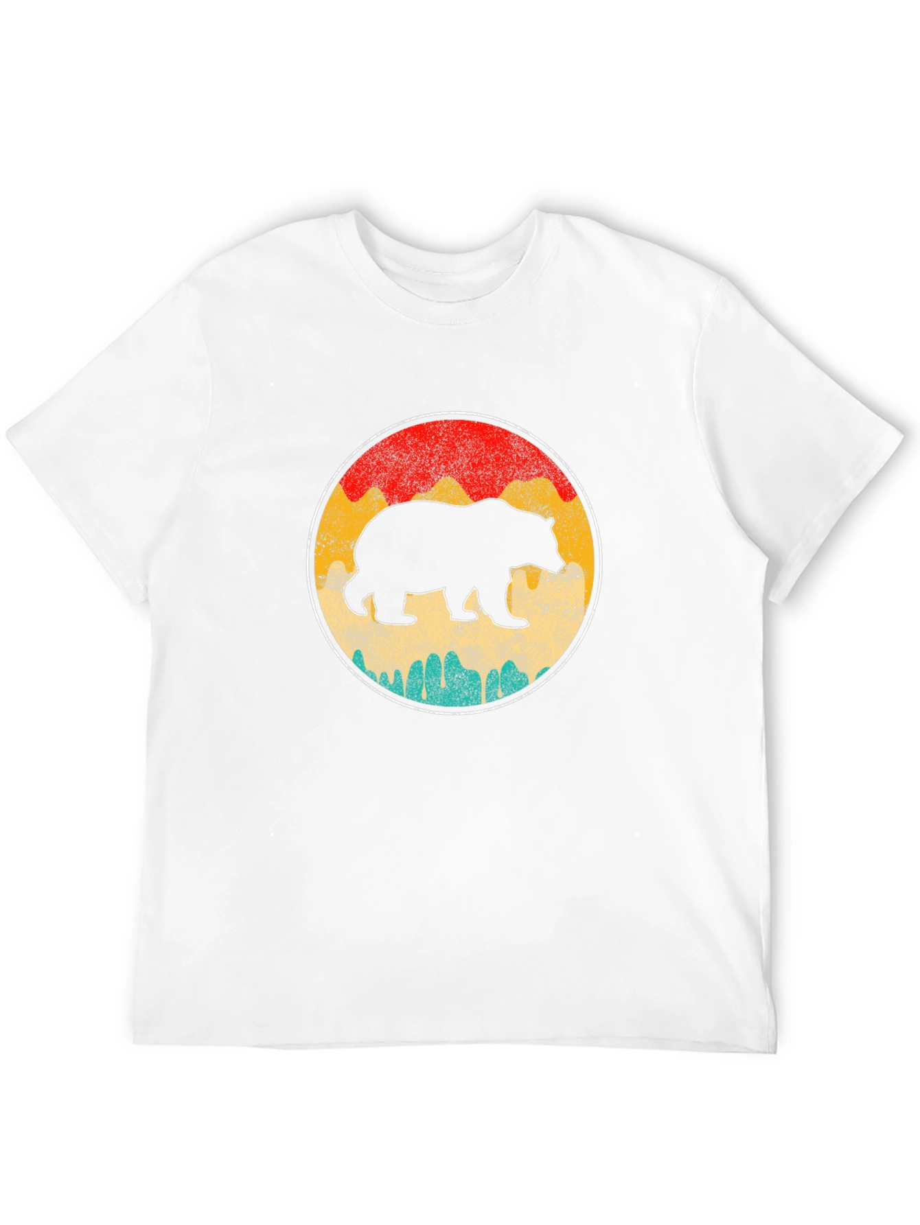 Retro Bear Graphic T-Shirt - Black
