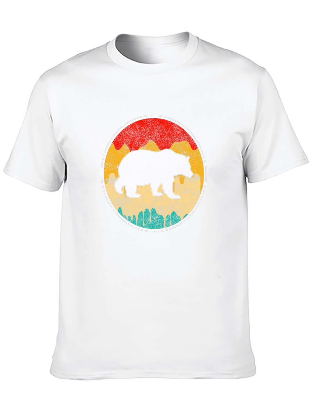 Retro Bear Graphic T-Shirt - Black