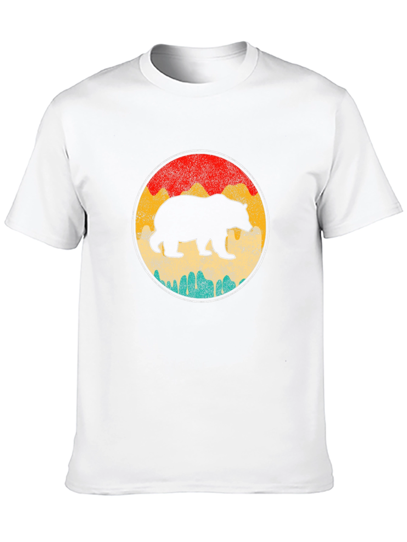 Retro Bear Graphic T-Shirt - Black