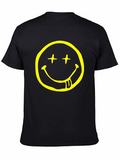 Nirvana Smiley Face Black Graphic T-Shirt