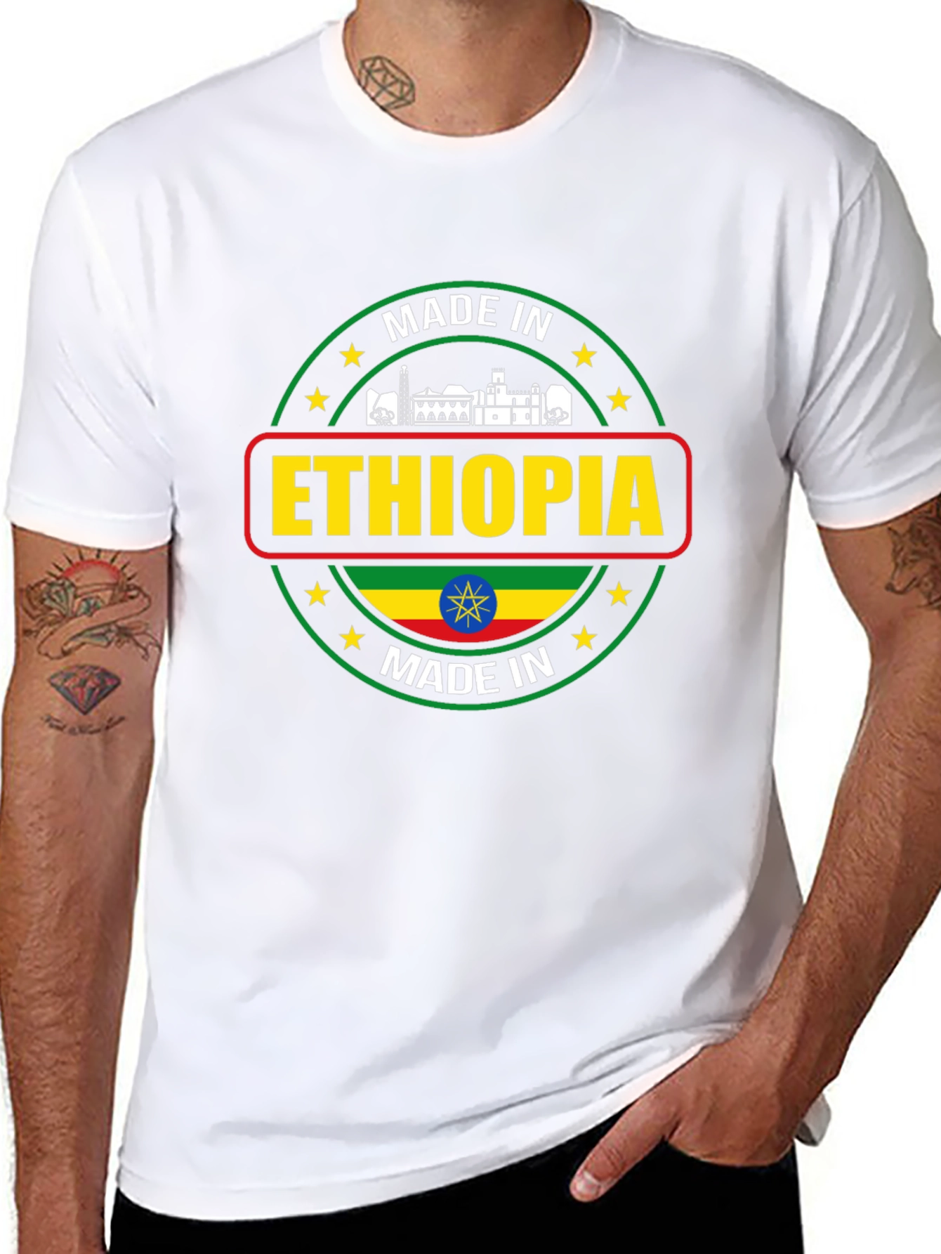 Ethiopia Pride T-Shirt - Made in Ethiopia Graphic Tee