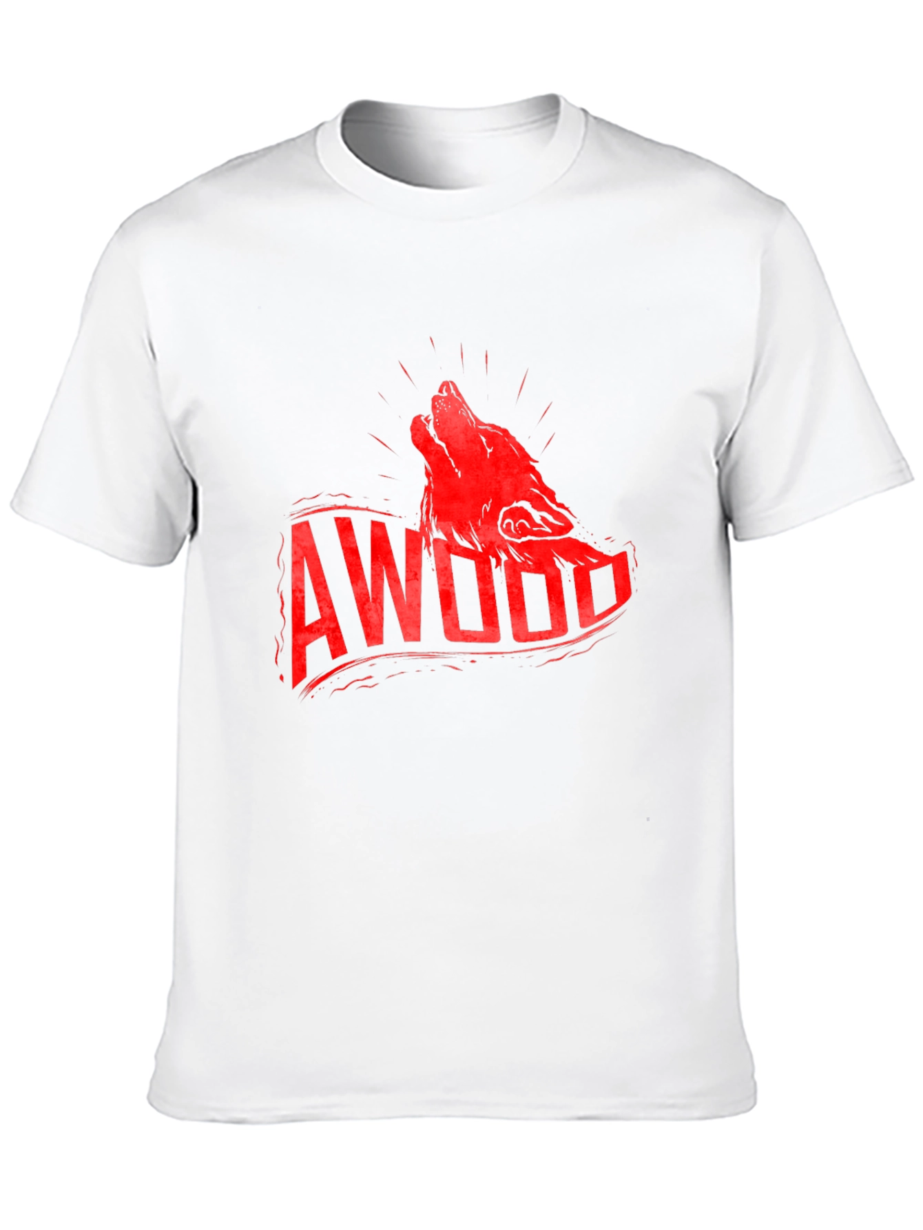 AWooo Wolf Graphic Print Tee - Black