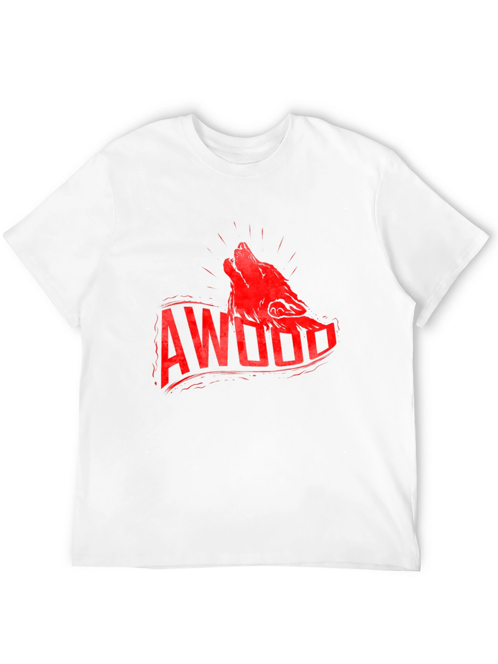AWooo Wolf Graphic Print Tee - Black