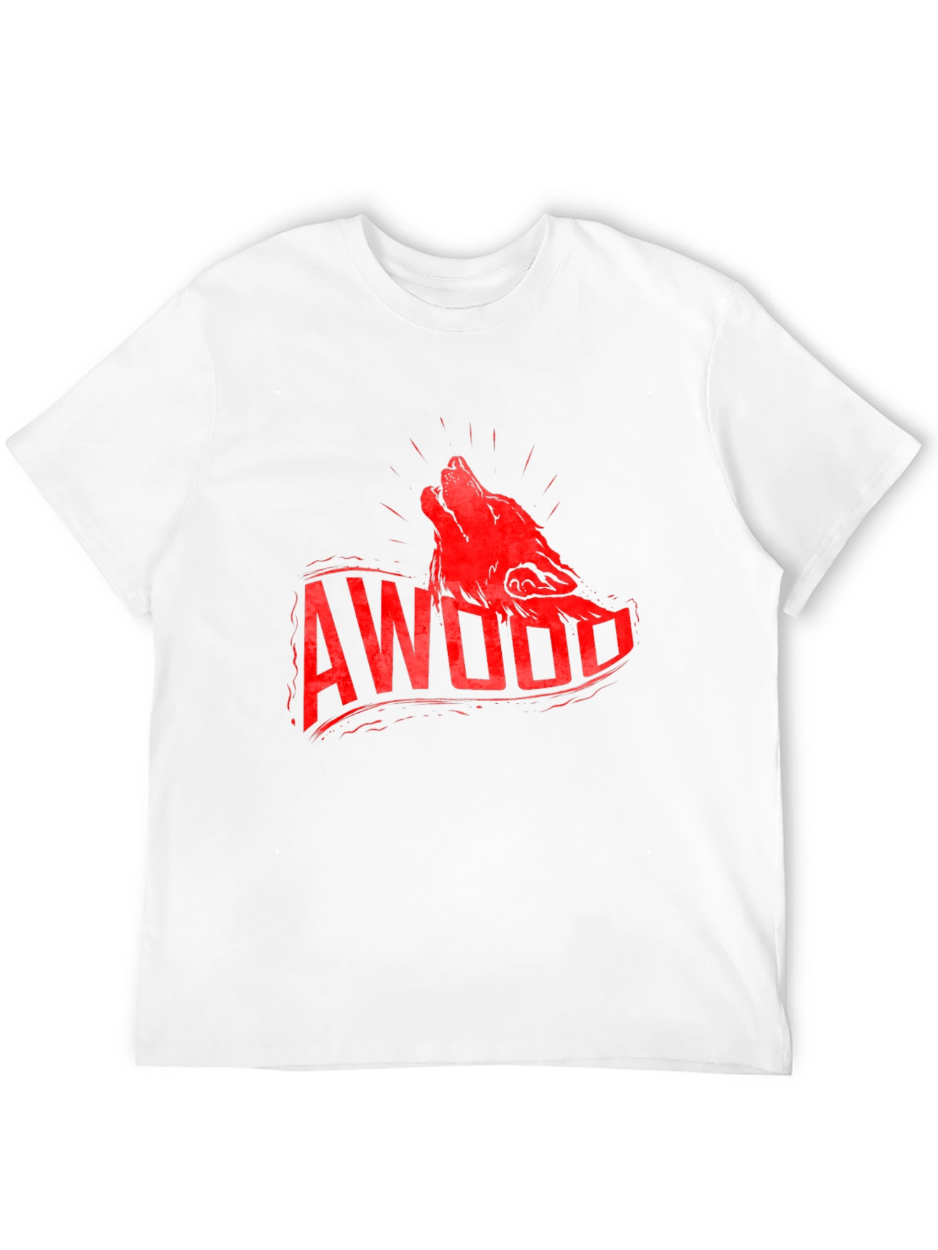 AWooo Wolf Graphic Print Tee - Black