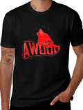 AWooo Wolf Graphic Print Tee - Black