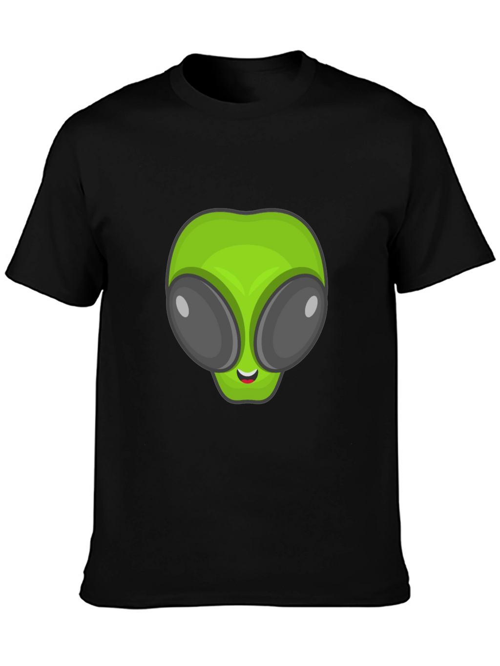 Alien Head Graphic Black T-Shirt