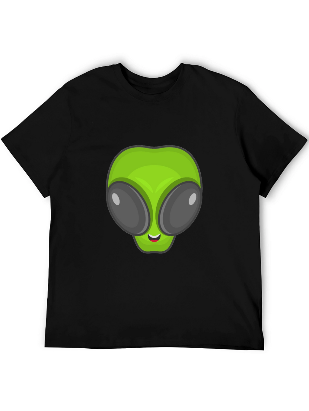 Alien Head Graphic Black T-Shirt