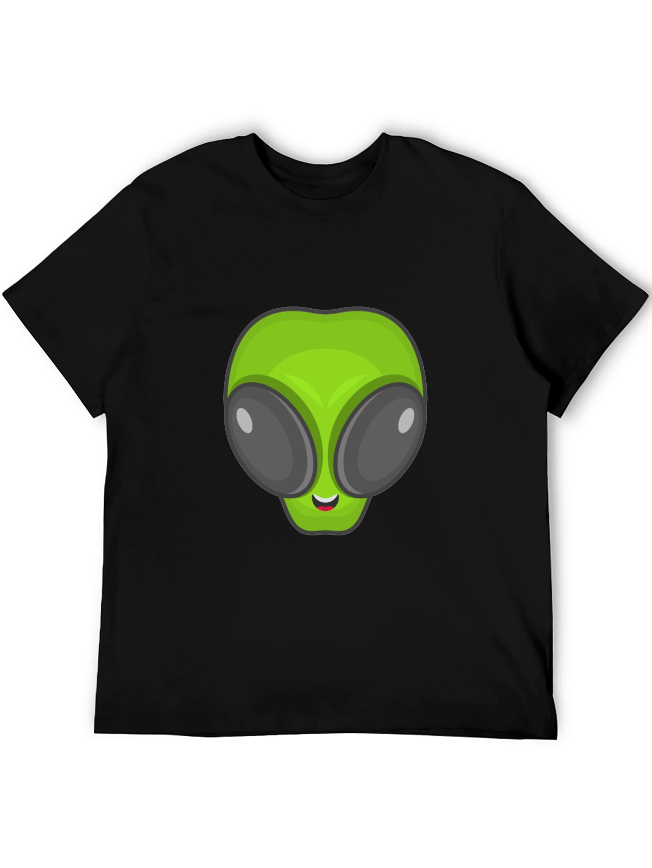 Alien Head Graphic Black T-Shirt