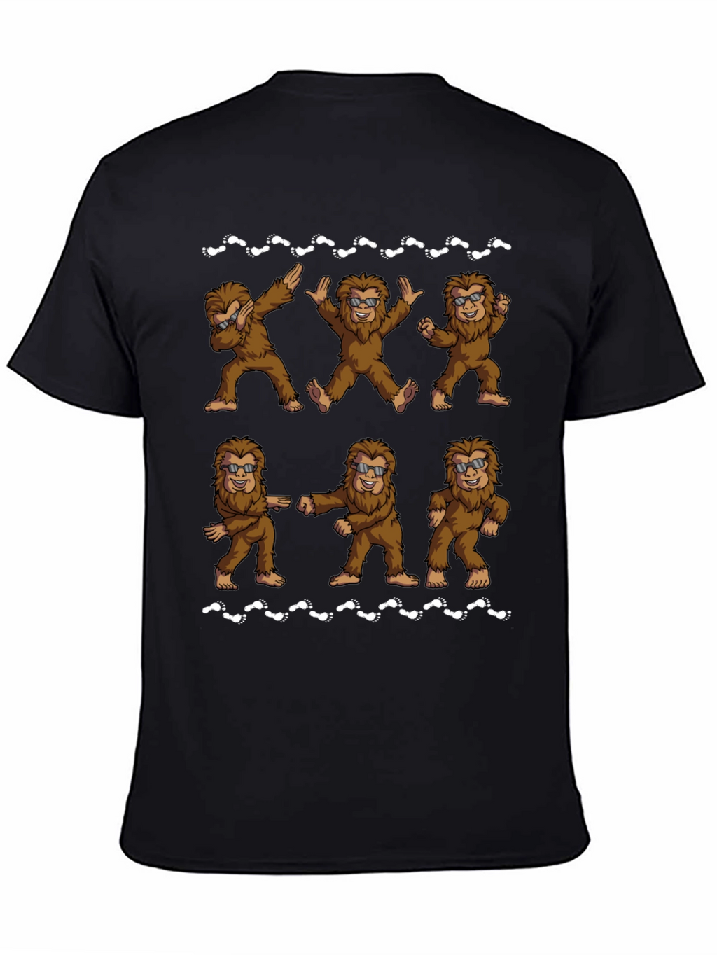 Funny Bigfoot Dance Black T-Shirt