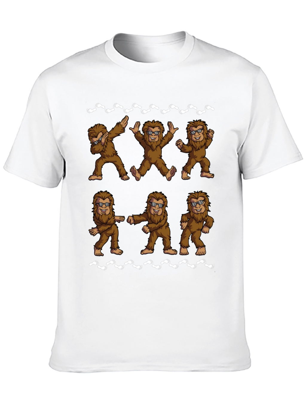 Funny Bigfoot Dance Black T-Shirt