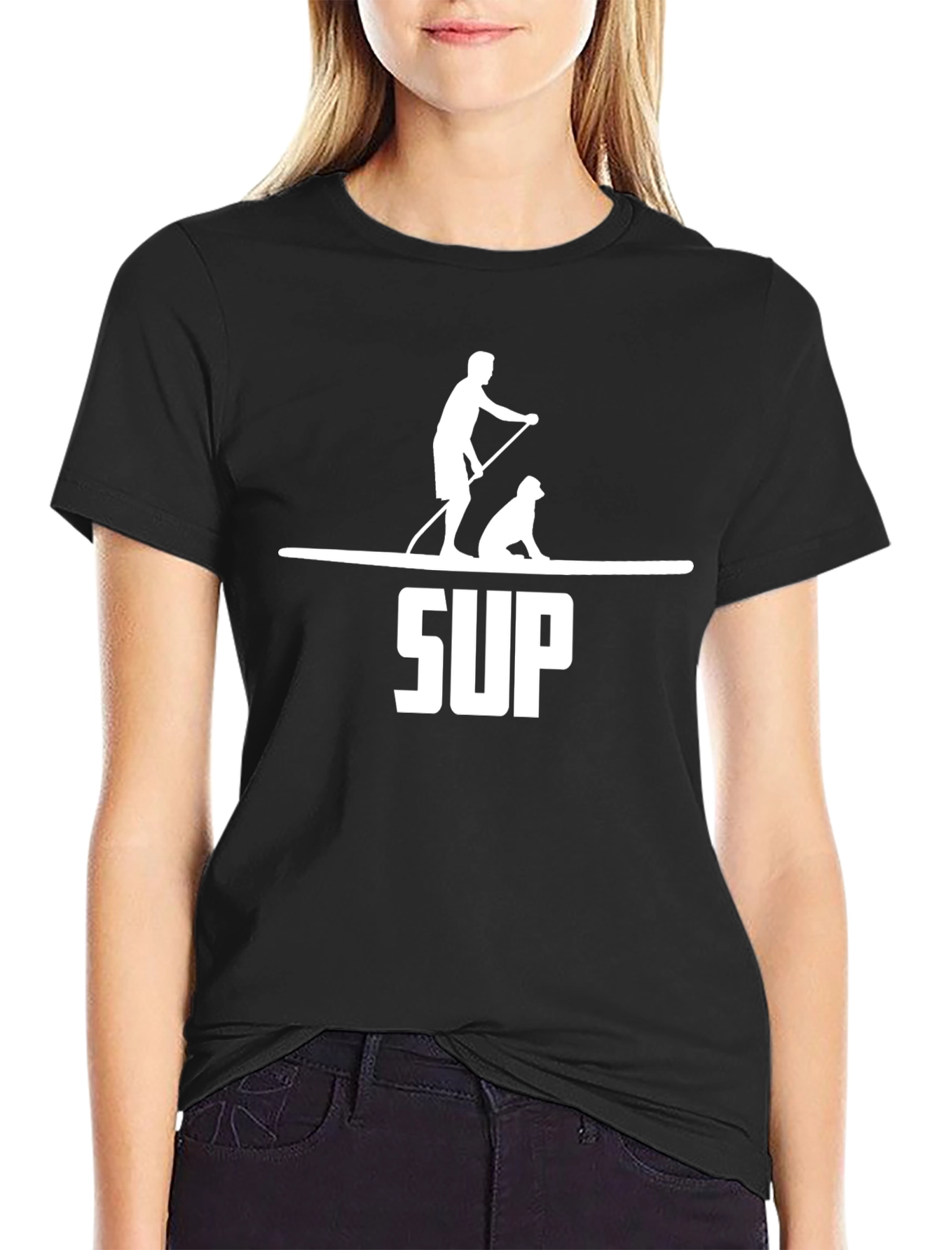 SUP Paddleboard T-Shirt - Stand Up Paddle Dog Tee
