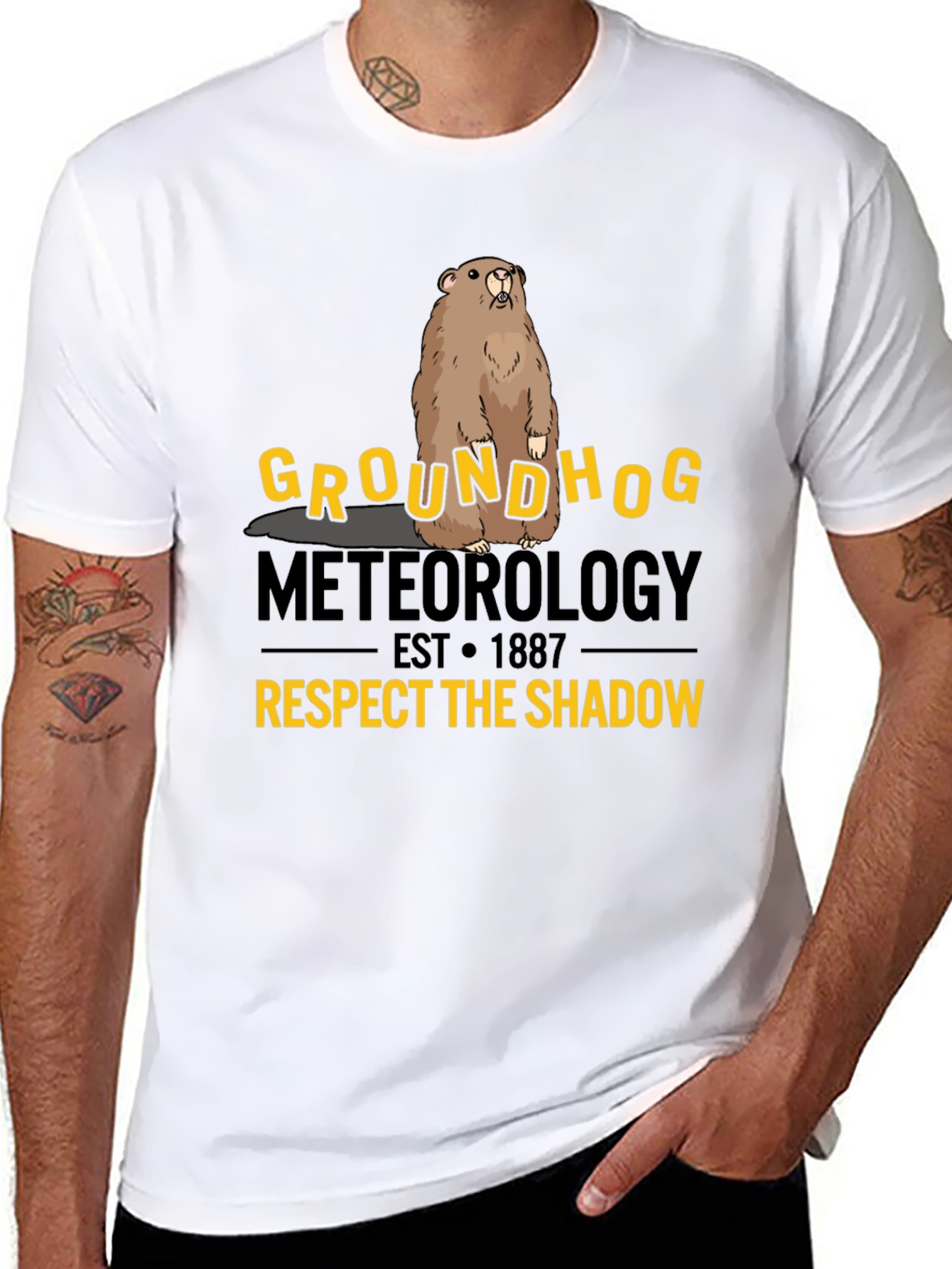 Groundhog Meteorology Respect The Shadow T-Shirt