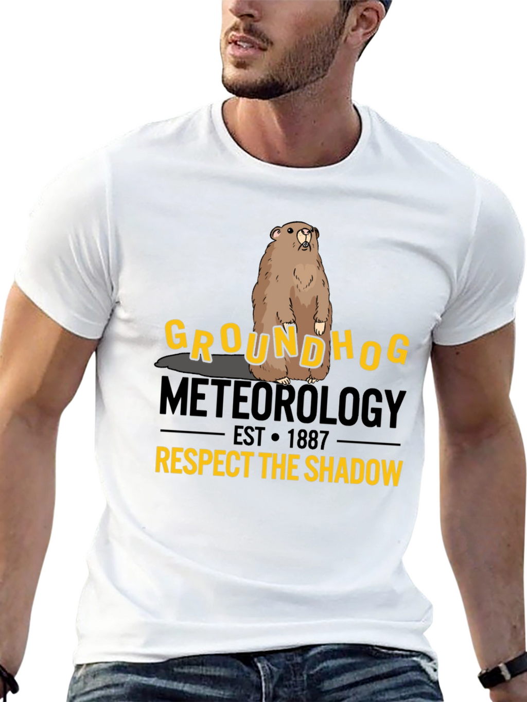 Groundhog Meteorology Respect The Shadow T-Shirt