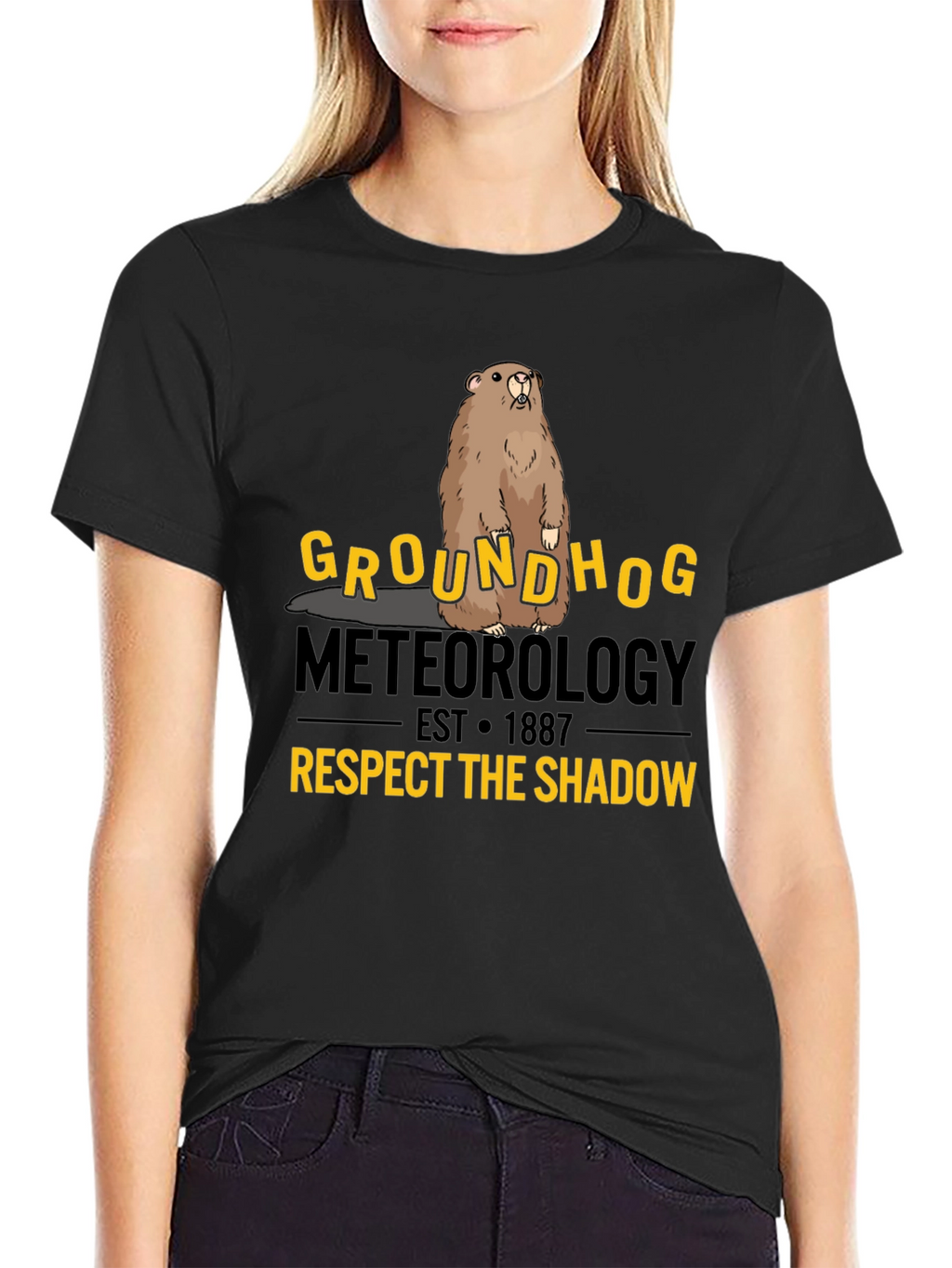Groundhog Meteorology Respect The Shadow T-Shirt