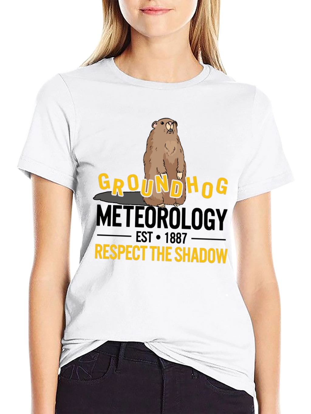 Groundhog Meteorology Respect The Shadow T-Shirt