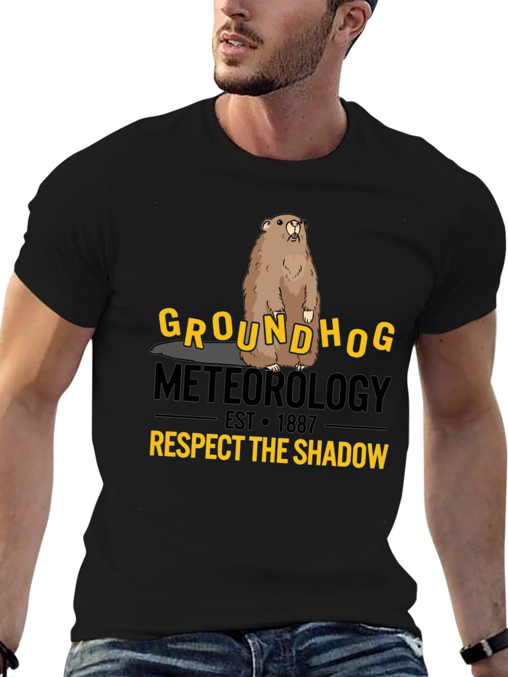 Groundhog Meteorology Respect The Shadow T-Shirt