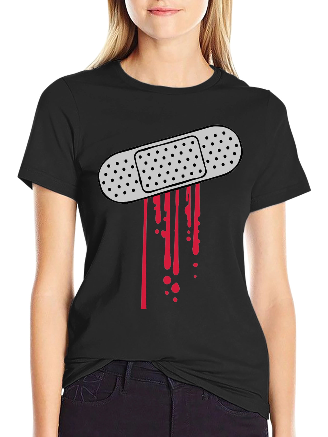 Bandage Bloody Graphic T-Shirt